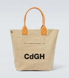 Comme des Garcons Homme - Leather-trimmed canvas tote bag