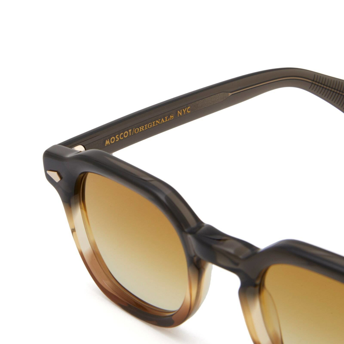Moscot Mekler Sunglasses in Tobacco/Forest Wood