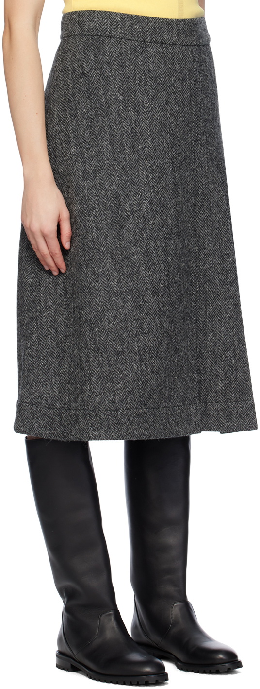 Saks Potts Gray Nicoline Midi Skirt