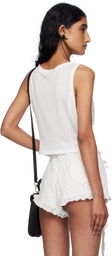 Simone Rocha Off-White Bow Tail Easy Tank Top