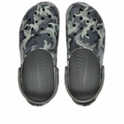 Crocs Classic Printed Camo Clog in Slate Grey/Multi