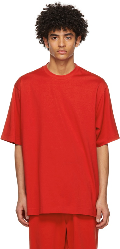 Photo: Y-3 Red Classic Logo T-Shirt