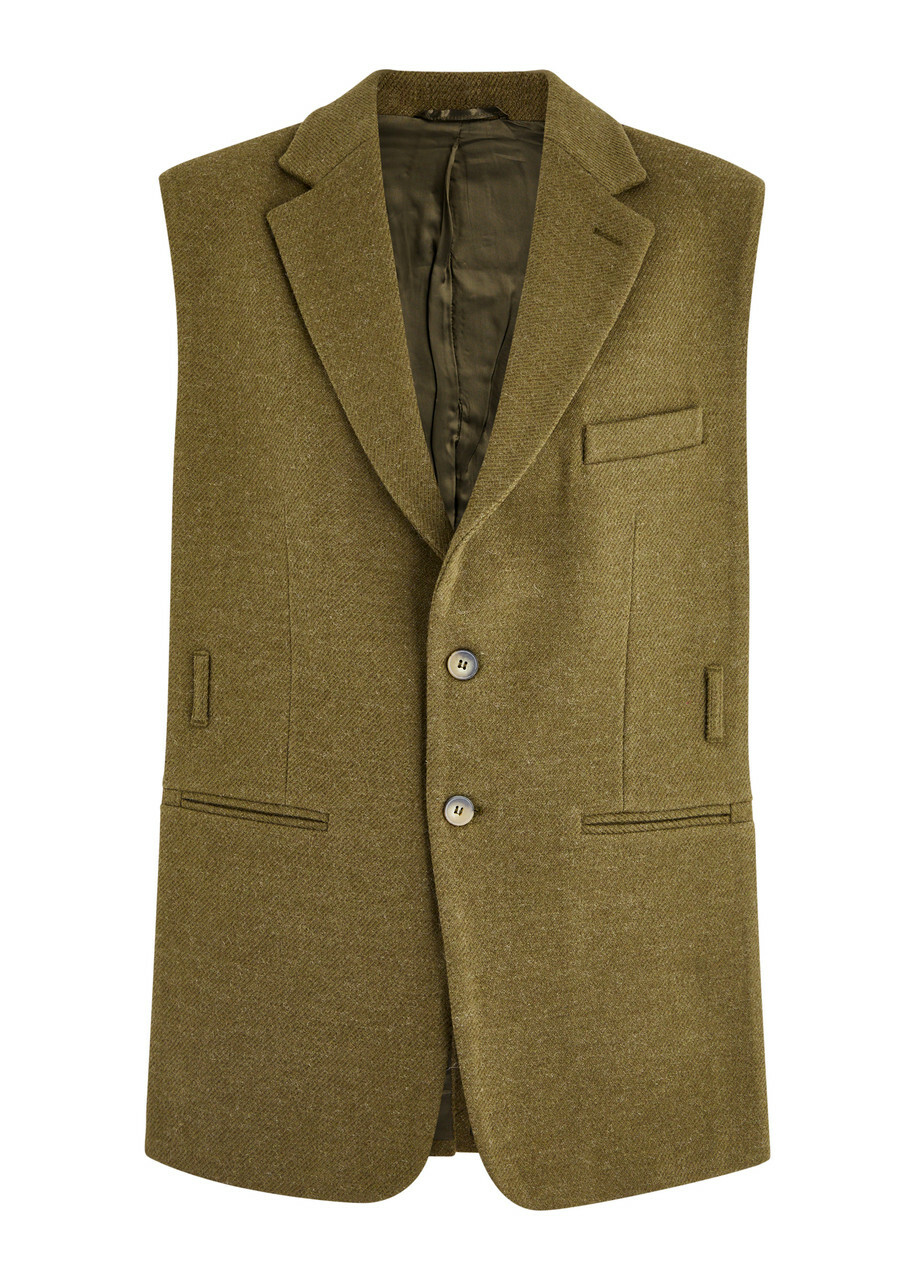 Bettter Andes Sleeveless Wool Cape Khaki