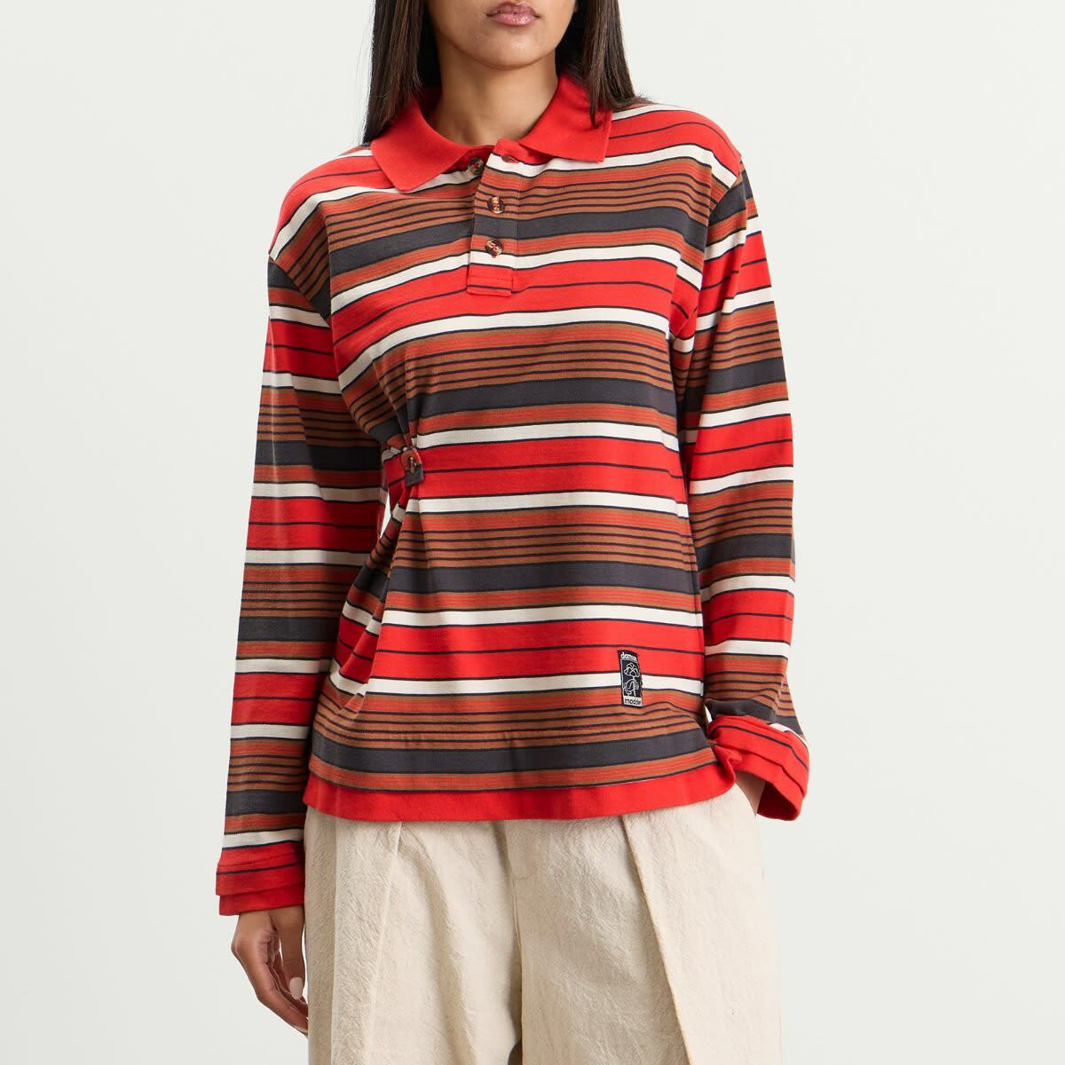 Damson Madder Women's Noah Cinch Rugby Top in Red
