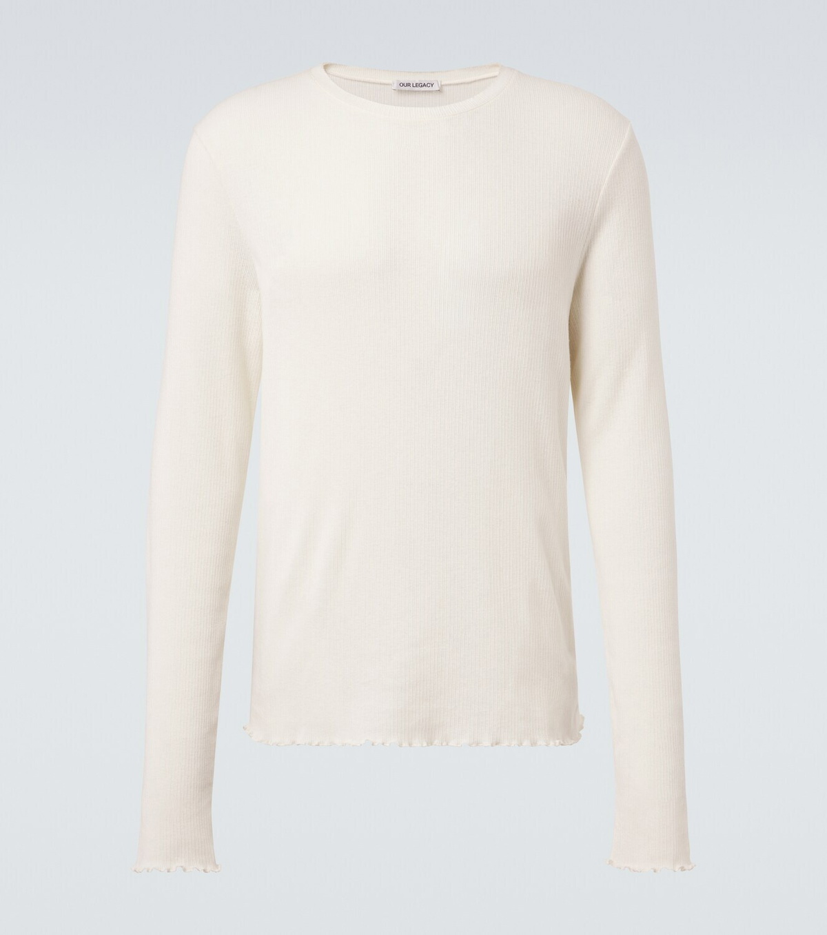 Our Legacy Elongated ribbed-knit cotton-blend top