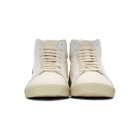 Saint Laurent Off-White Damaged Canvas Court Classic SL/06 High-Top Sneakers