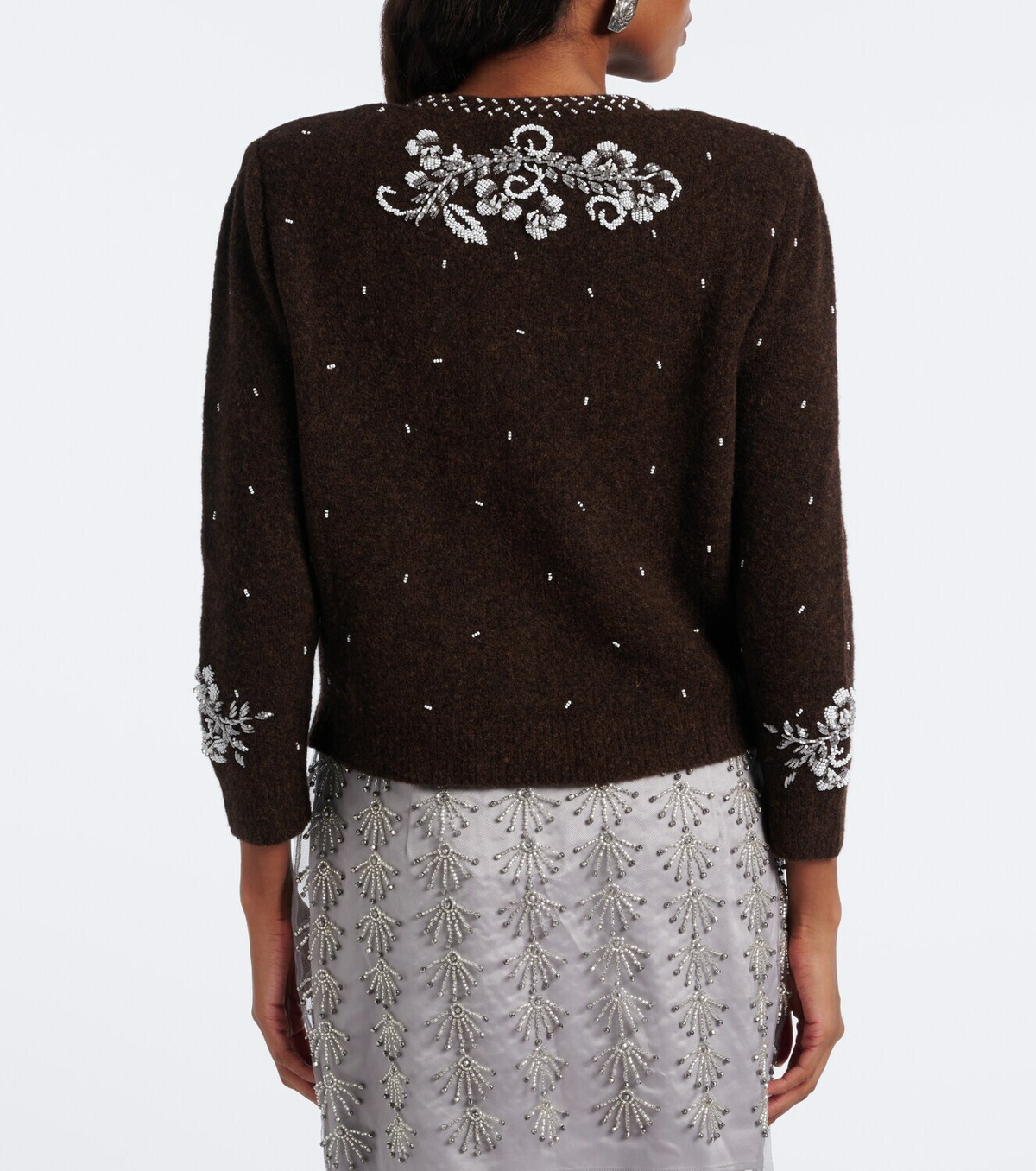 Jacques Wei Beaded wool-blend cardigan