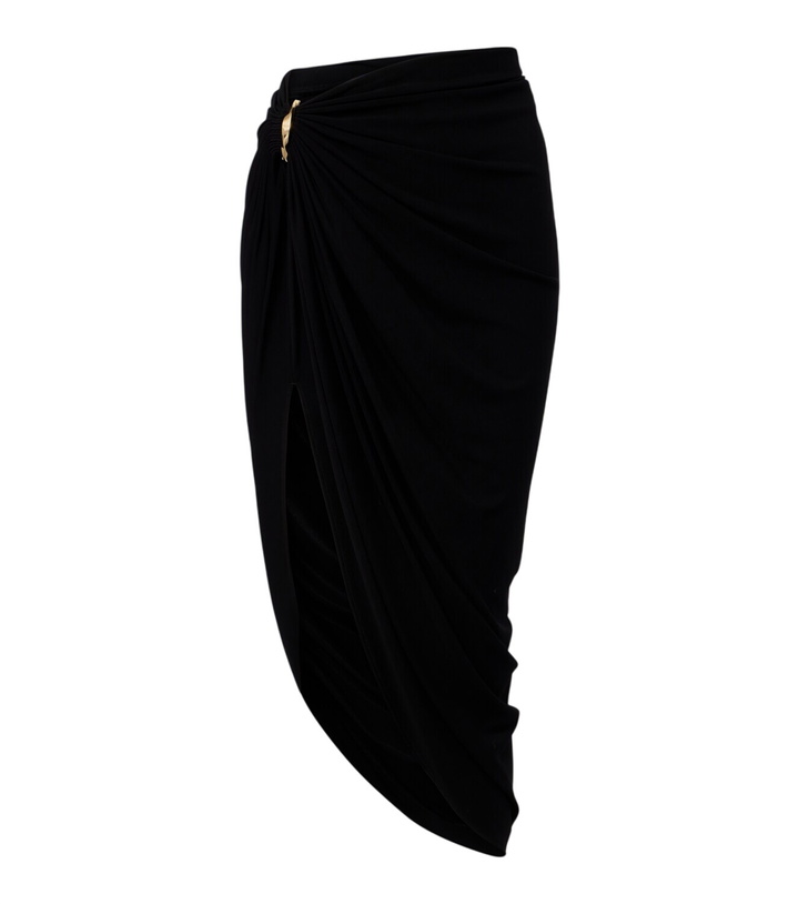 Photo: Sportmax Draped asymmetric crêpe midi skirt