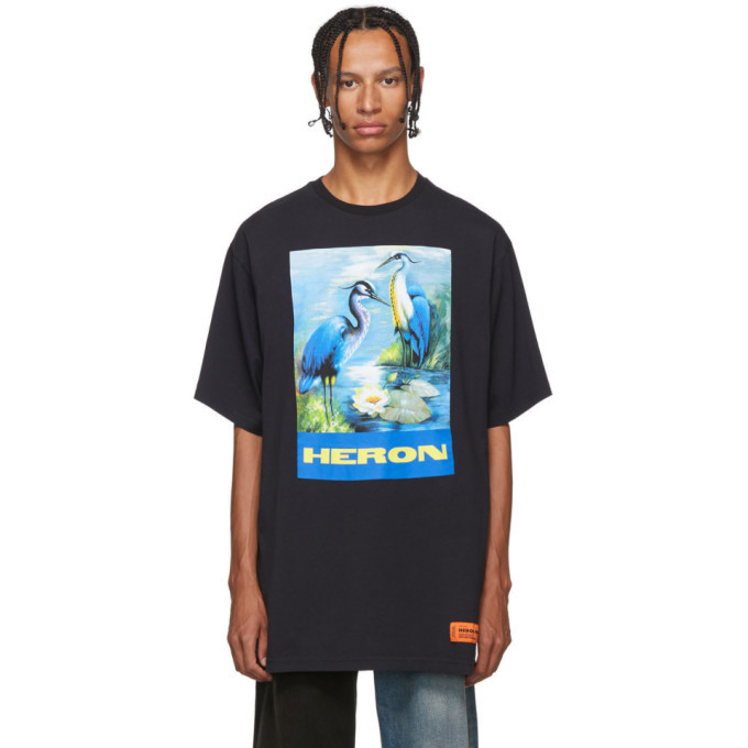 Photo: Heron Preston Black Heron Birds T-Shirt