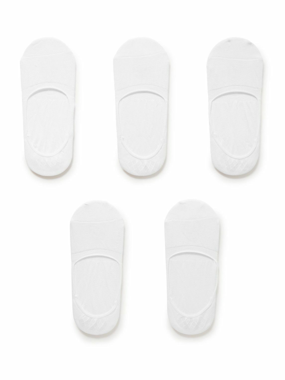 Falke - Step Casual Five-Pack No-Show Cotton-Blend Socks - White