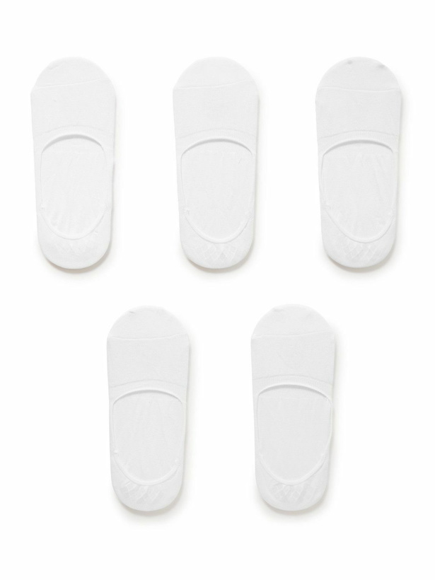 Photo: Falke - Step Casual Five-Pack No-Show Cotton-Blend Socks - White