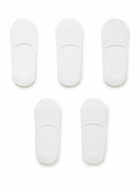 Falke - Step Casual Five-Pack No-Show Cotton-Blend Socks - White