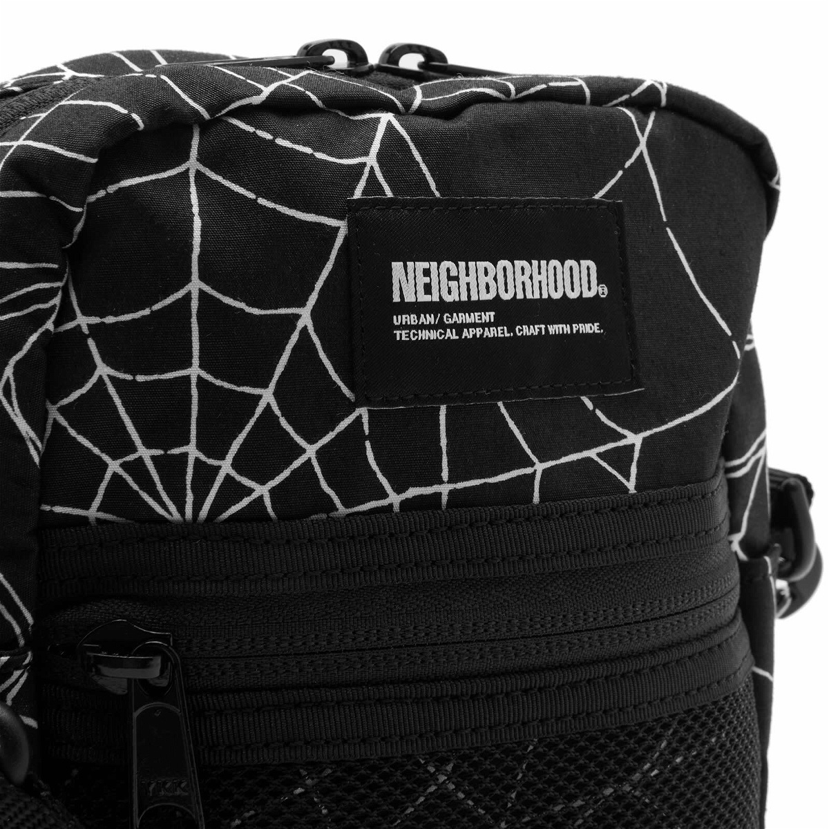 Neighborhood Men's Spiderweb Shoulder Bag in Black