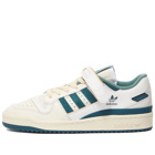 Adidas Forum 84 Low Sneakers in White/Wild Teal