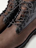 Moncler - Peka Nubuck and Leather Hiking Boots - Brown