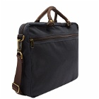 Barbour Men's Wax Leather Briefcase in Navy