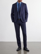 Mr P. - Straight-Leg Wool, Silk and Linen-Blend Trousers - Blue
