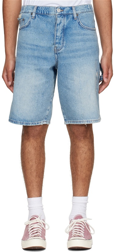 Photo: Frame Blue Denim Shorts