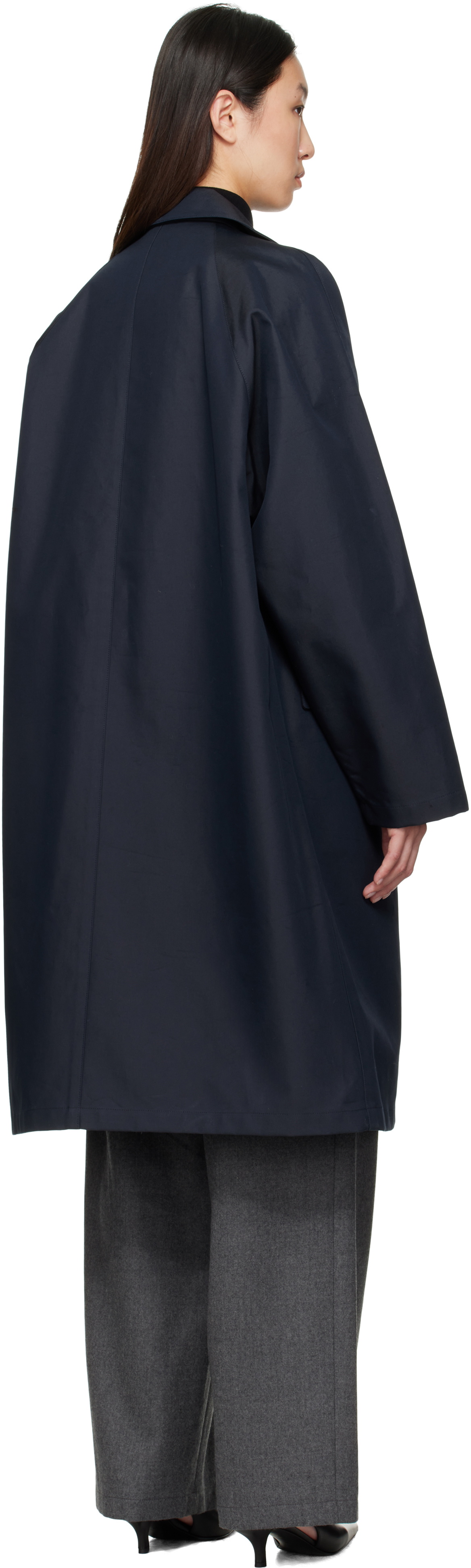 LE17SEPTEMBRE Navy Mac Trench Coat
