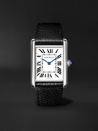 Cartier - Tank Must de Cartier SolarBeat™ 33.7mm stainless steel and leather watch