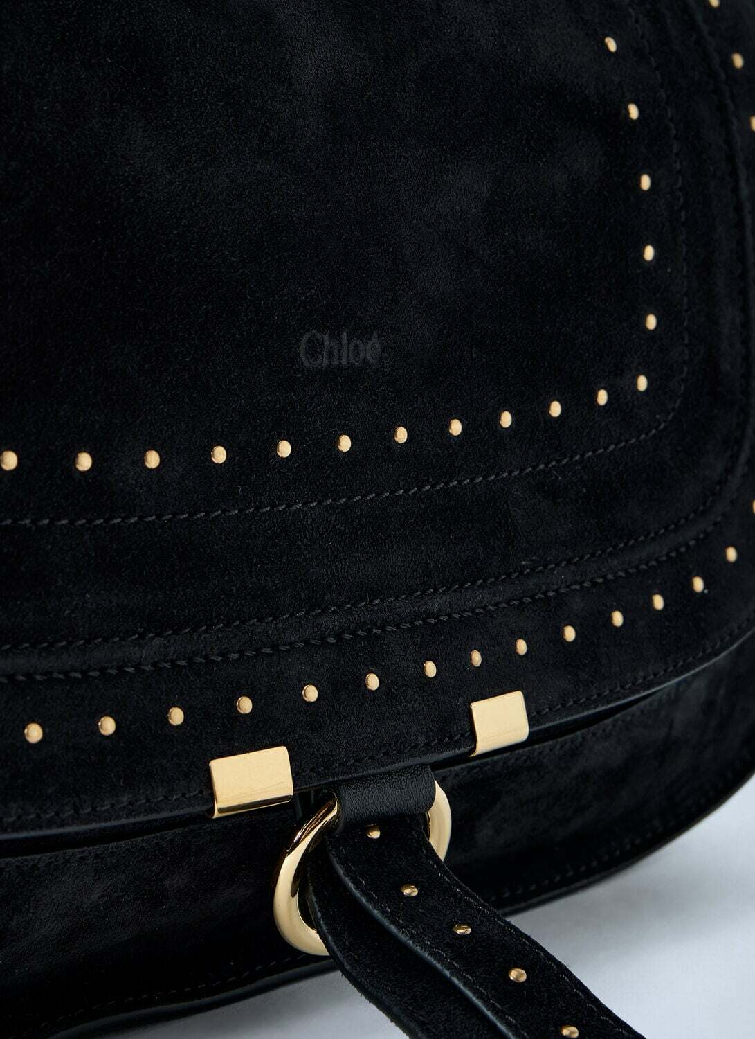 Chloé Marcie Medium Studded Suede Shoulder Bag