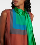 Loewe Pleated asymmetric midi dress