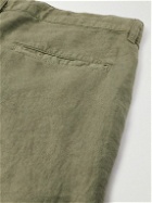 Aspesi - Straight-Leg Linen Trousers - Green