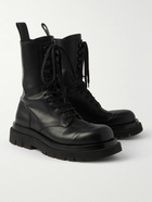 Bottega Veneta - Leather Lace-Up Boots - Black