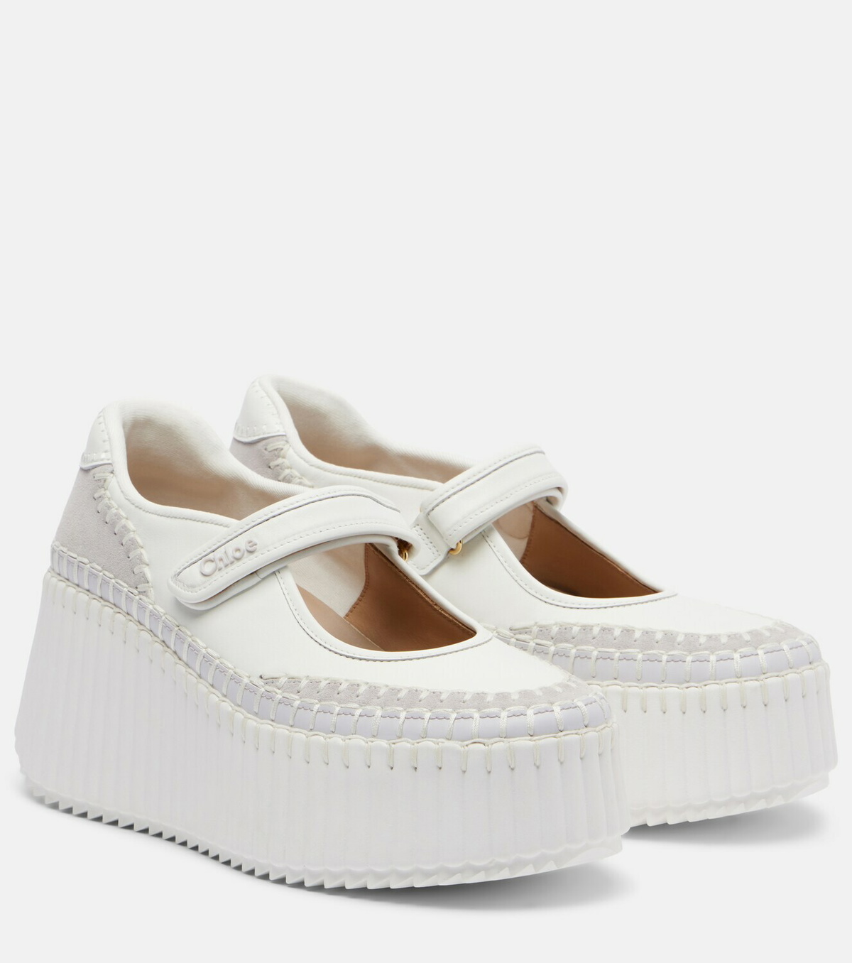 Chloé Nama leather platform sneakers