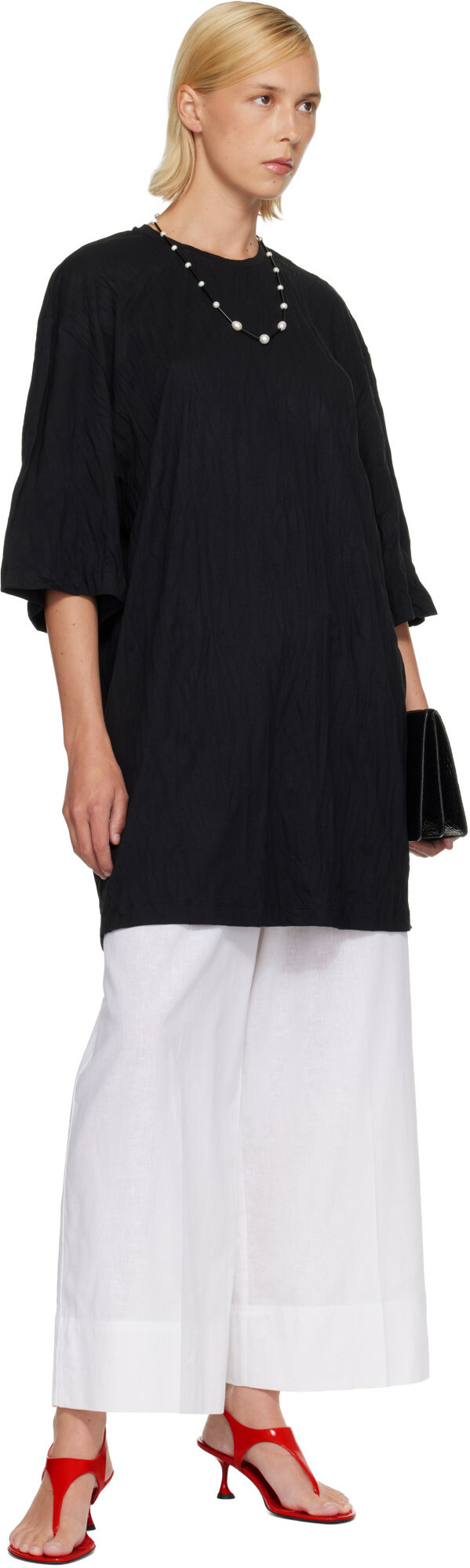 TOTEME Black Relaxed Tee Minidress
