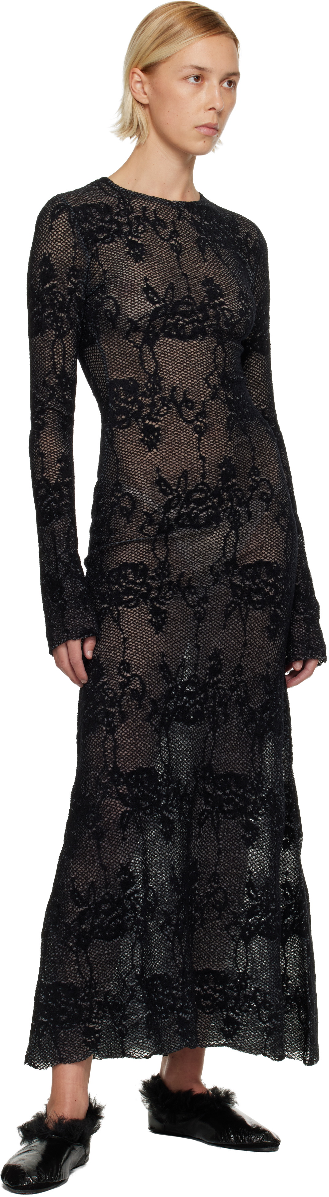 Collina Strada Black Yuri Midi Dress