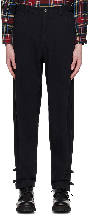 Photo: Undercover Black Adjustable Trousers