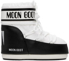 Moon Boot White & Black Icon Low Boots