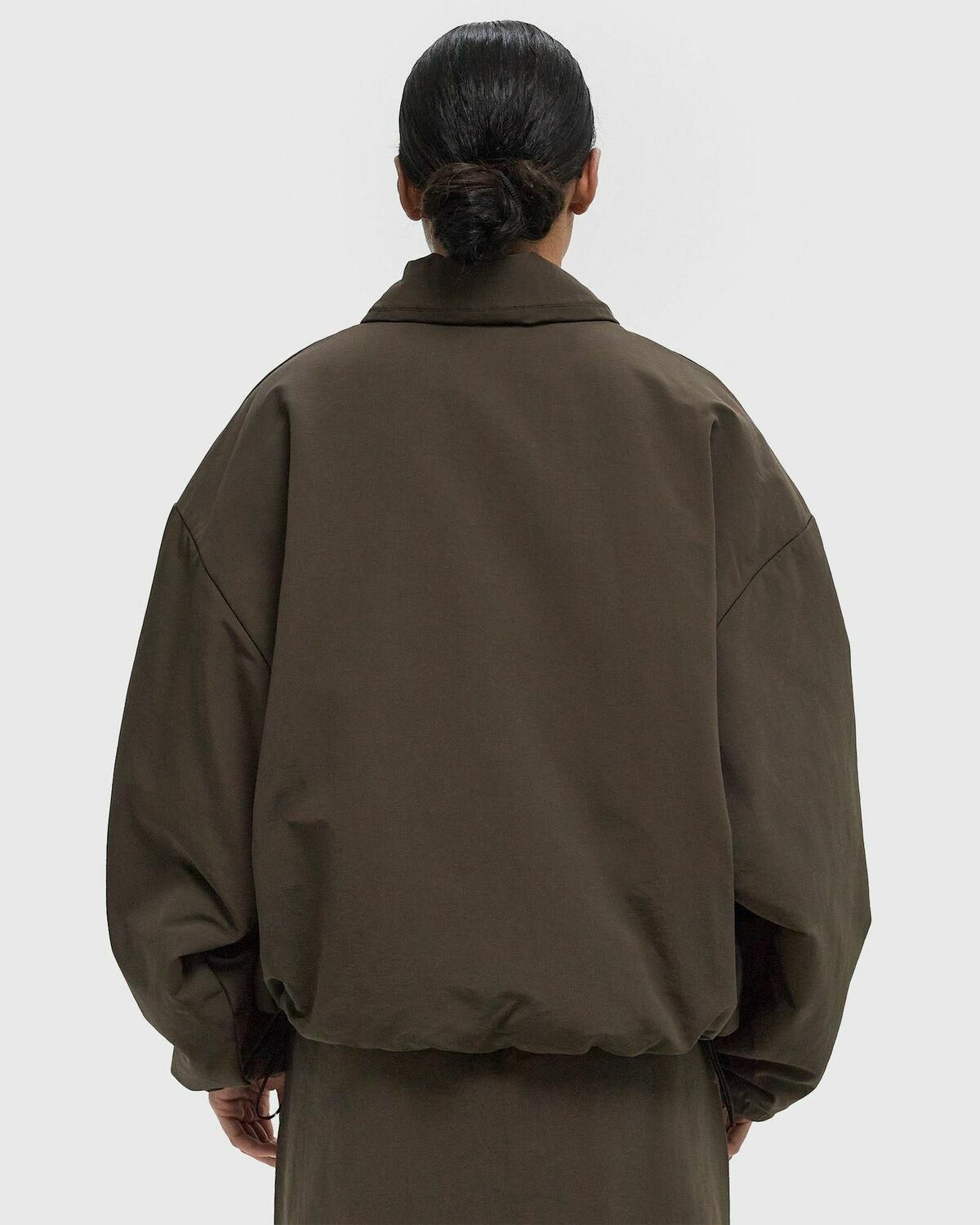 Fear of God Essentials MILITARY NYLON BOMBER JACKET Brown Women