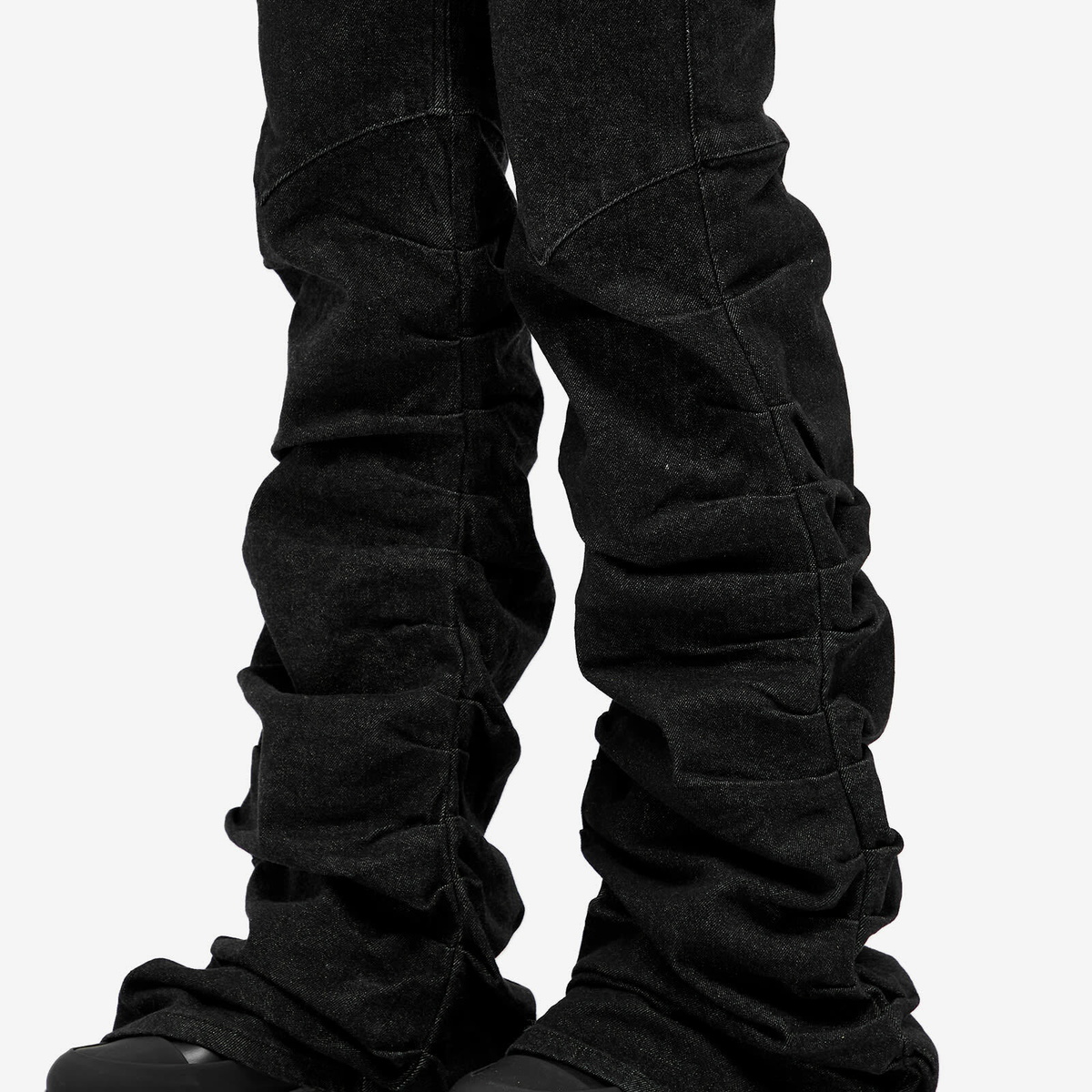 Andersson Bell See-Through Lace Bootcut Pants BLACK