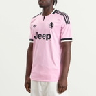 Adidas Men's Juventus FC Away Jersey in True Pink/Black