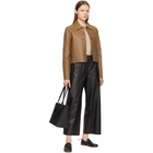 Loewe Brown Leather Button Jacket