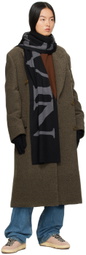 Lanvin Black Embroidered Gloves