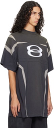 Balenciaga Gray Unity Sports Icon Biker T-Shirt