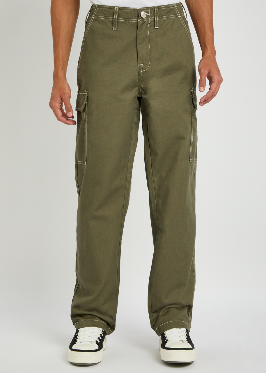 True Religion Straight-leg Twill Cargo Trousers Khaki