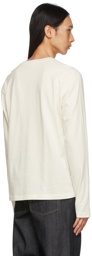 Jil Sander Off-White Cashmere Jersey Long Sleeve T-Shirt