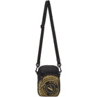 Versace Jeans Couture Black and Gold Big Logo Crossbody Bag