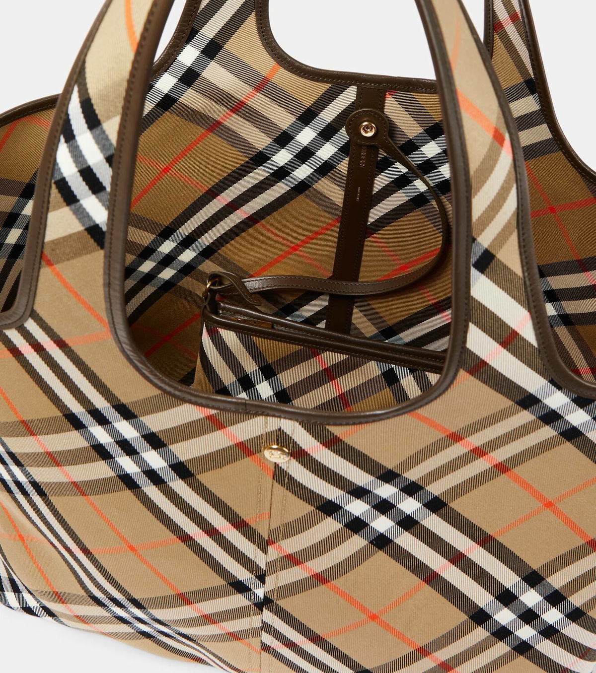 Burberry Burberry Check Medium canvas tote bag