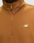 New Balance Athletics Remastered French Terry 1/4 Zip Brown - Mens - Half Zips