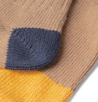 Thunders Love - Marine Colour-Block Recycled Cotton-Blend Socks - Neutrals