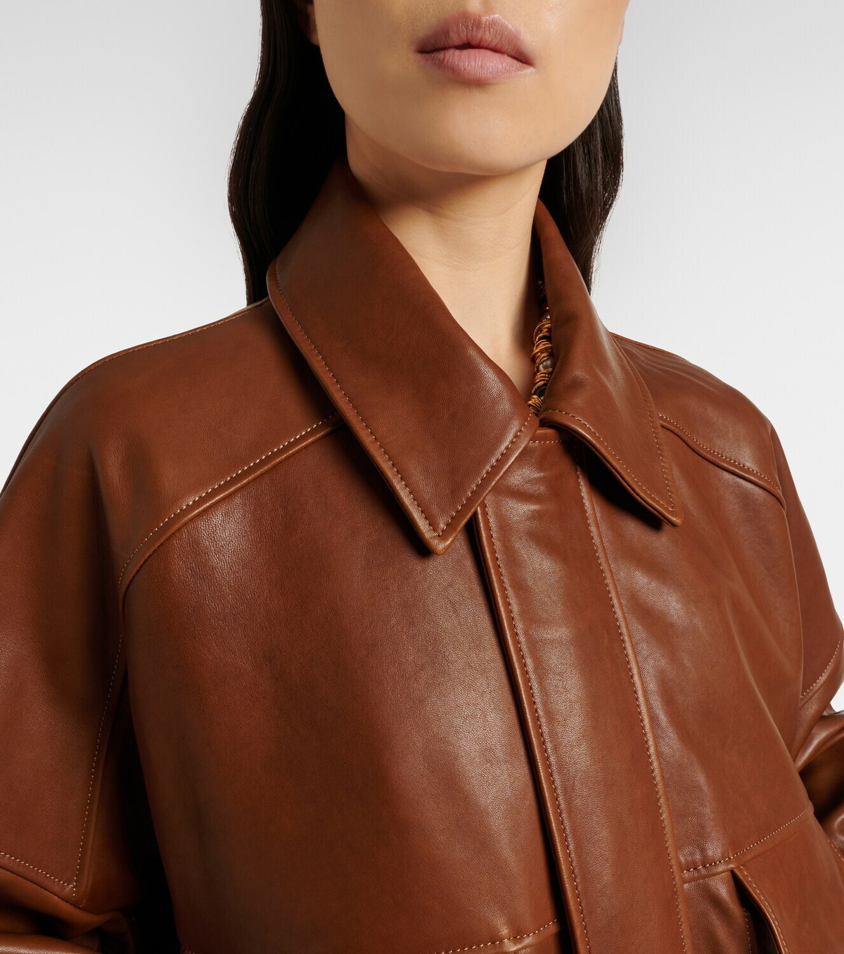Nour Hammour Runa leather blouson jacket