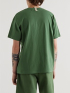 Abc. 123. - Webbing-Trimmed Cotton-Jersey T-Shirt - Green