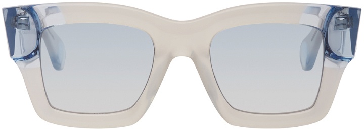 Photo: JACQUEMUS Off-White & Blue 'Les Lunettes Baci' Sunglasses
