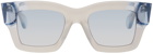 JACQUEMUS Off-White & Blue 'Les Lunettes Baci' Sunglasses