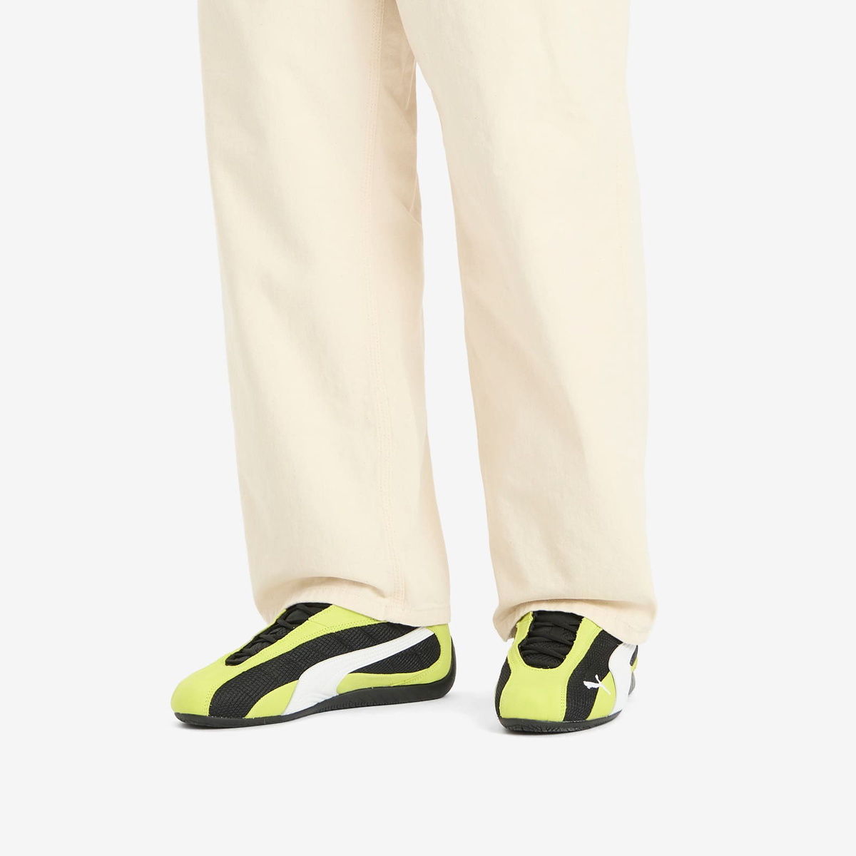 Puma Speedcat Plus Sneaker in Lime Smash/White